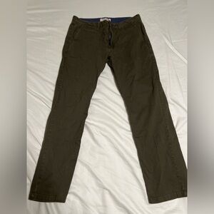 Flag & Anthem Slim Chinos – Men’s 34x30 – Olive / Army Green